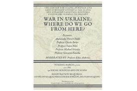 War in Ukraine - Where do we go from here flyer